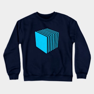 Striped Blue Cube Crewneck Sweatshirt